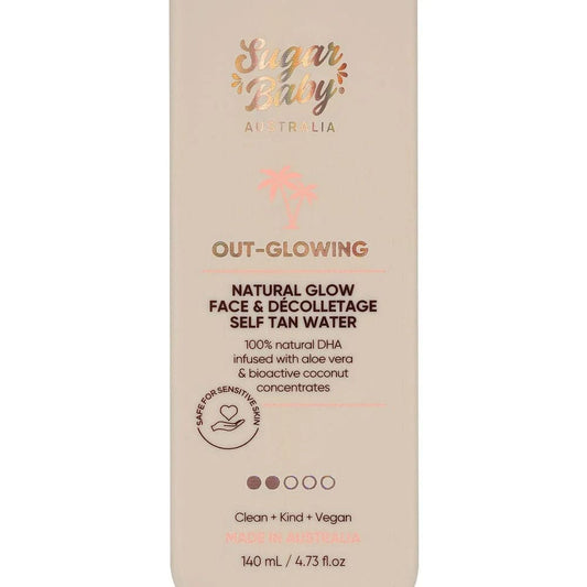 Sugar baby good to glow natural glow face & decolletage self tan serum 140ml - self tanner health and wellness