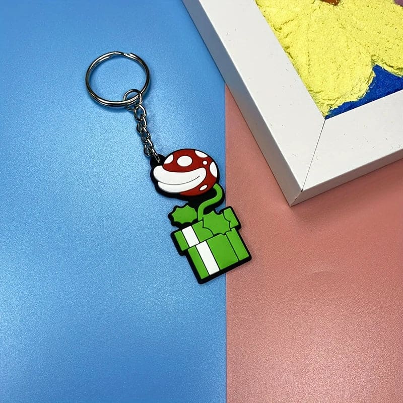 8pc super mario keyrings - dolls playsets & toy figures stationery