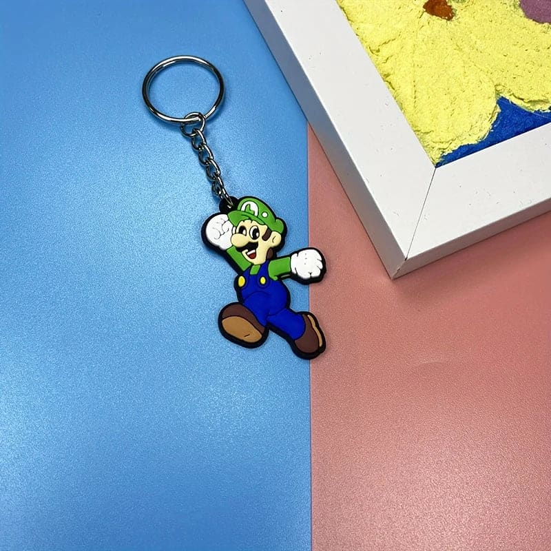 8pc super mario keyrings - dolls playsets & toy figures stationery