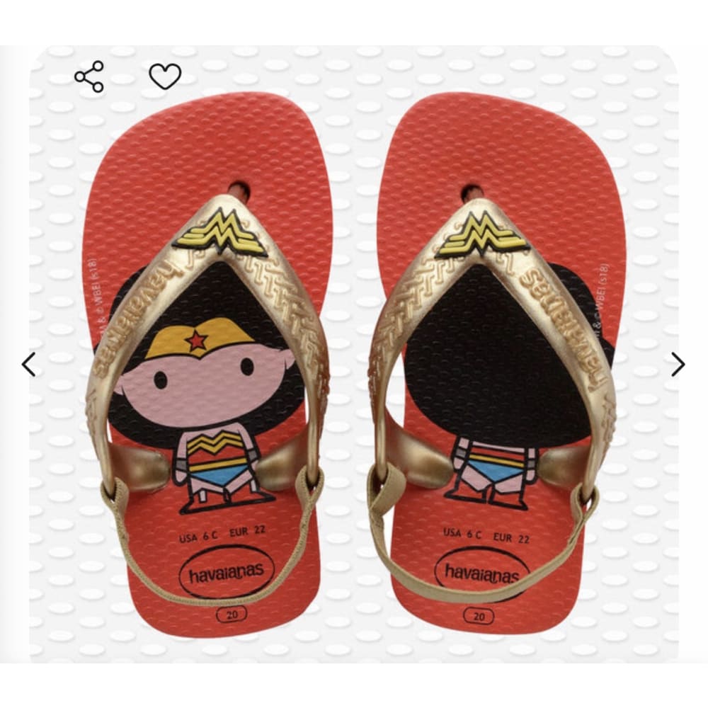 Havianas wonder woman baby jandals - 12-18m - us 5c/ eu 21 - baby & toddler sandals baby - clothing & fashion - infant