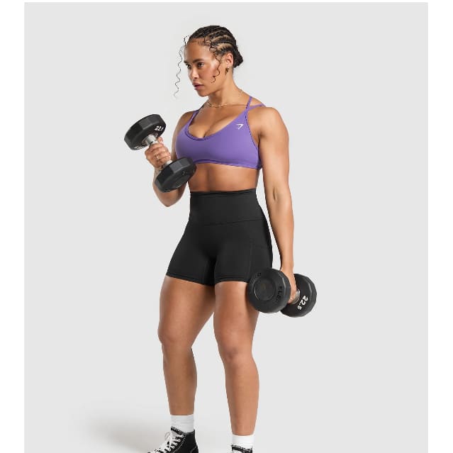 Gym shark back gains sports bra - size s - light support - sports bras sports