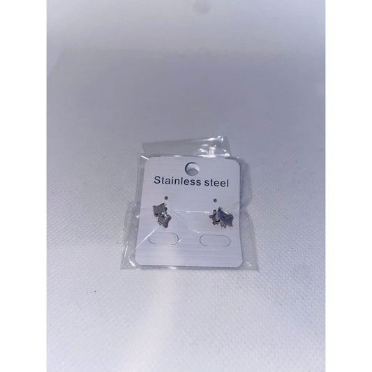 Stainless steel stud earrings – brand new – multiple cute animal & nature styles - cat shaped - earrings earrings