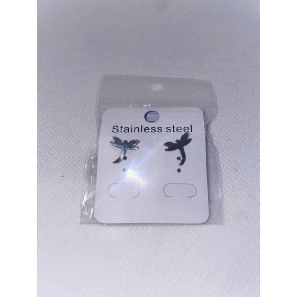 Stainless steel stud earrings – brand new – multiple cute animal & nature styles - dragonfly - earrings earrings