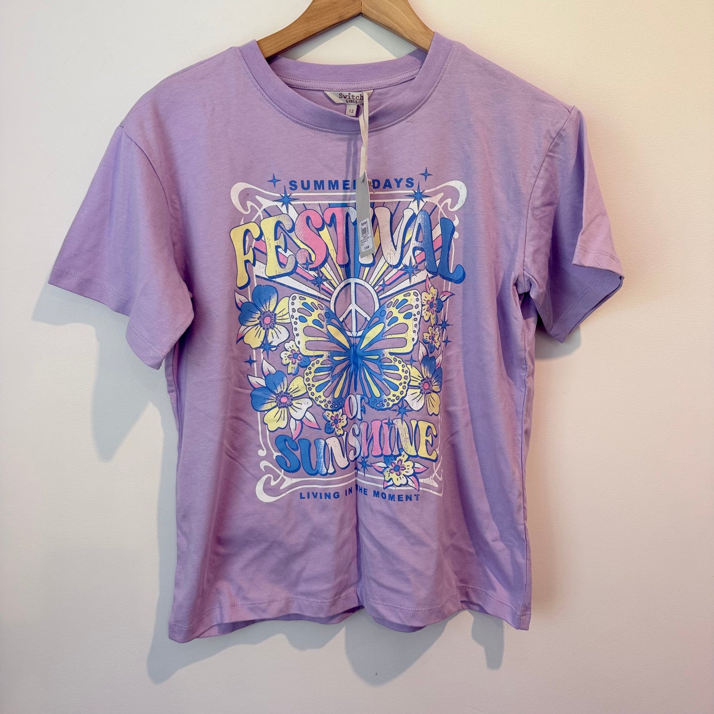 Switch girls size 12 festival oversized graphic tee rrp $24.99 - t-shirts baby clothing