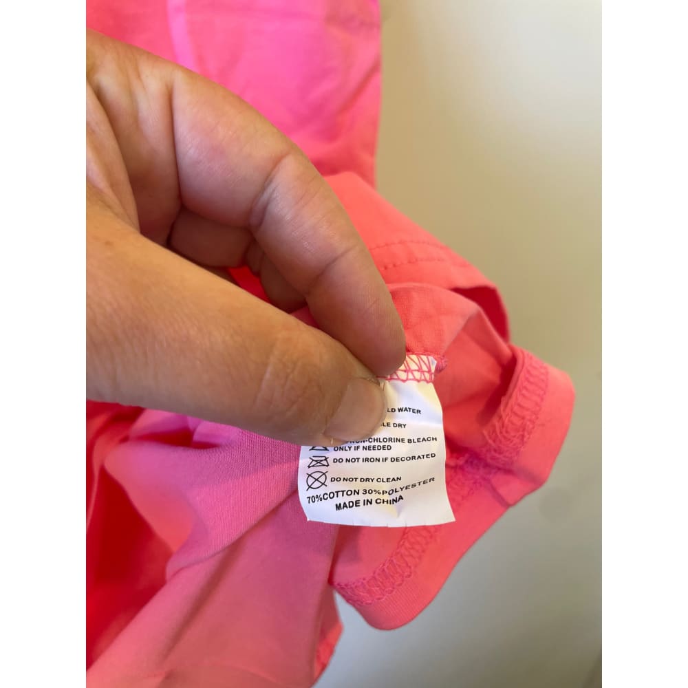 Pink size l tee - t-shirts top women’s apparel