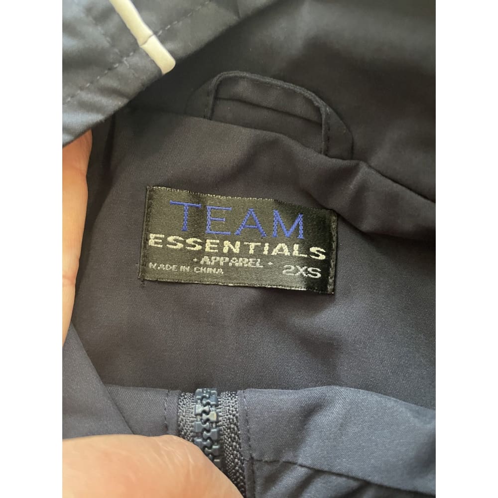 Team essentials navy jacket – size 2xs (fits 8–10) - windbreakers clothing & fashion - hoodie - jacket - jackets