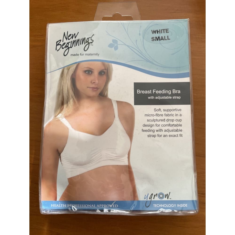 New beginnings size s breast feeding bra in white - bras bra - clothing & fashion - maternity - special categories