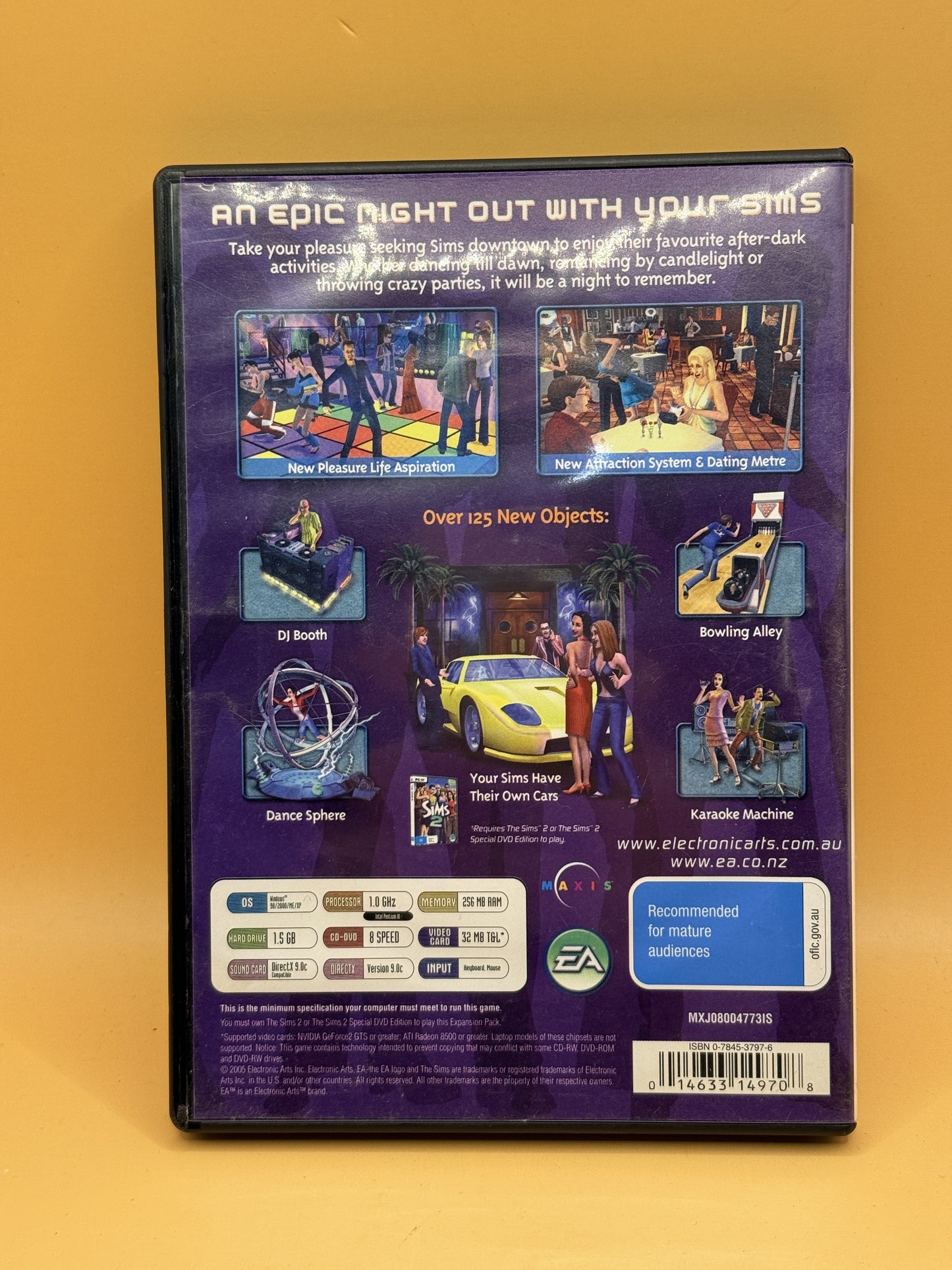 The Sims 2 Nightlife Expansion Pack PC CD-ROM back cover