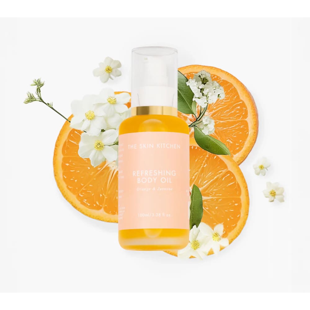 The skin kitchen refreshing body oil orange & jasmine 100ml - body oil health and wellness