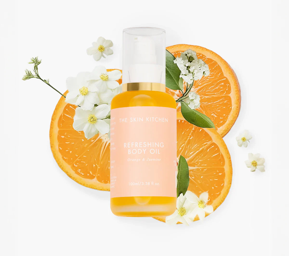 The skin kitchen refreshing body oil orange & jasmine 100ml - body oil health and wellness