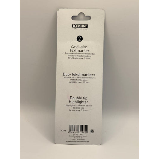 2 pack top point dual highlighters - highlighters stationery