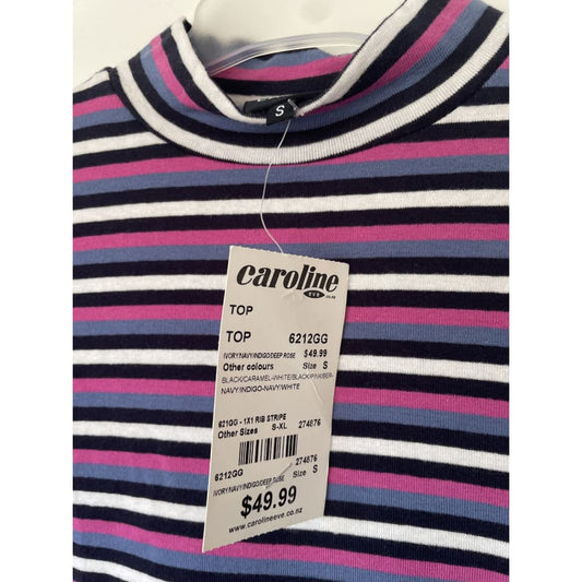 Bnwt twin lakes size s rib stripe top rrp $49.99 - clothing tops clothing & fashion - long sleeve - top women’s apparel