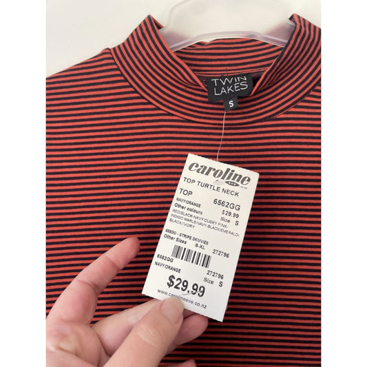 Bnwt twin lakes size s stripe skivvy rrp $29.99 - clothing tops clothing & fashion - long sleeve - top women’s apparel