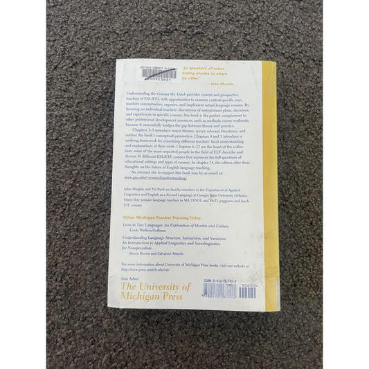 Understanding the courses we teach: local perspectives on english language - print books book - condition: used