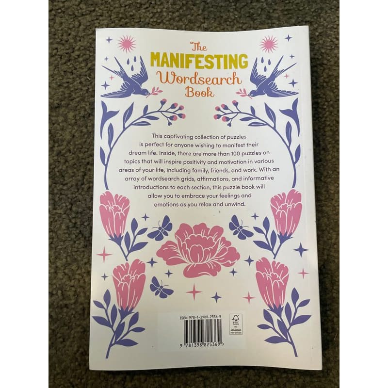 Brand new - the manifesting wordsearch book - print books activity book - book - puzzle printed media
