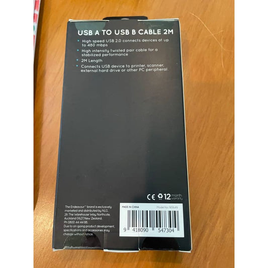 Endeavour usb a to usb b cable 2m - usb cables cable electronics