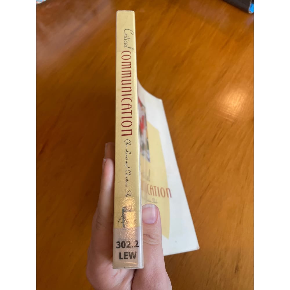 Critical communication 2nd edition - print books book - condition: used - educational - philosophy printed media