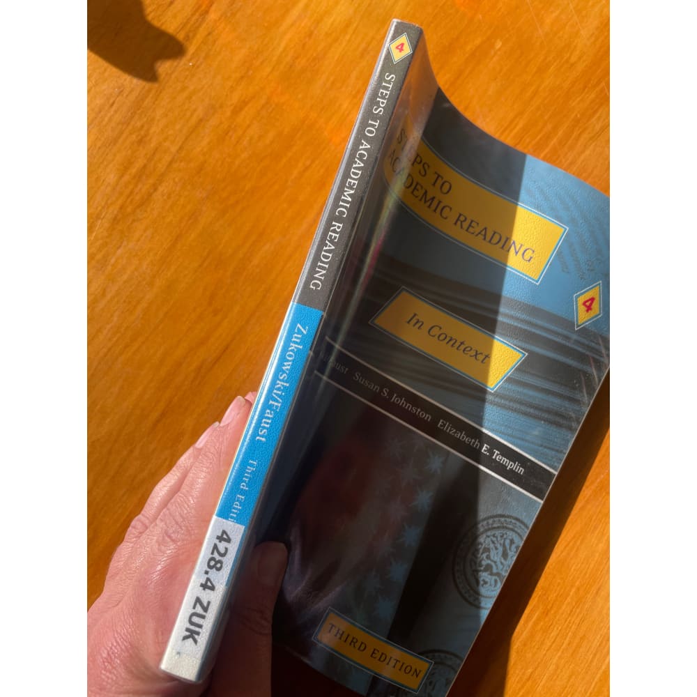 Steps to academic reading - in context - 3rd edition - print books book - condition: used - education printed media