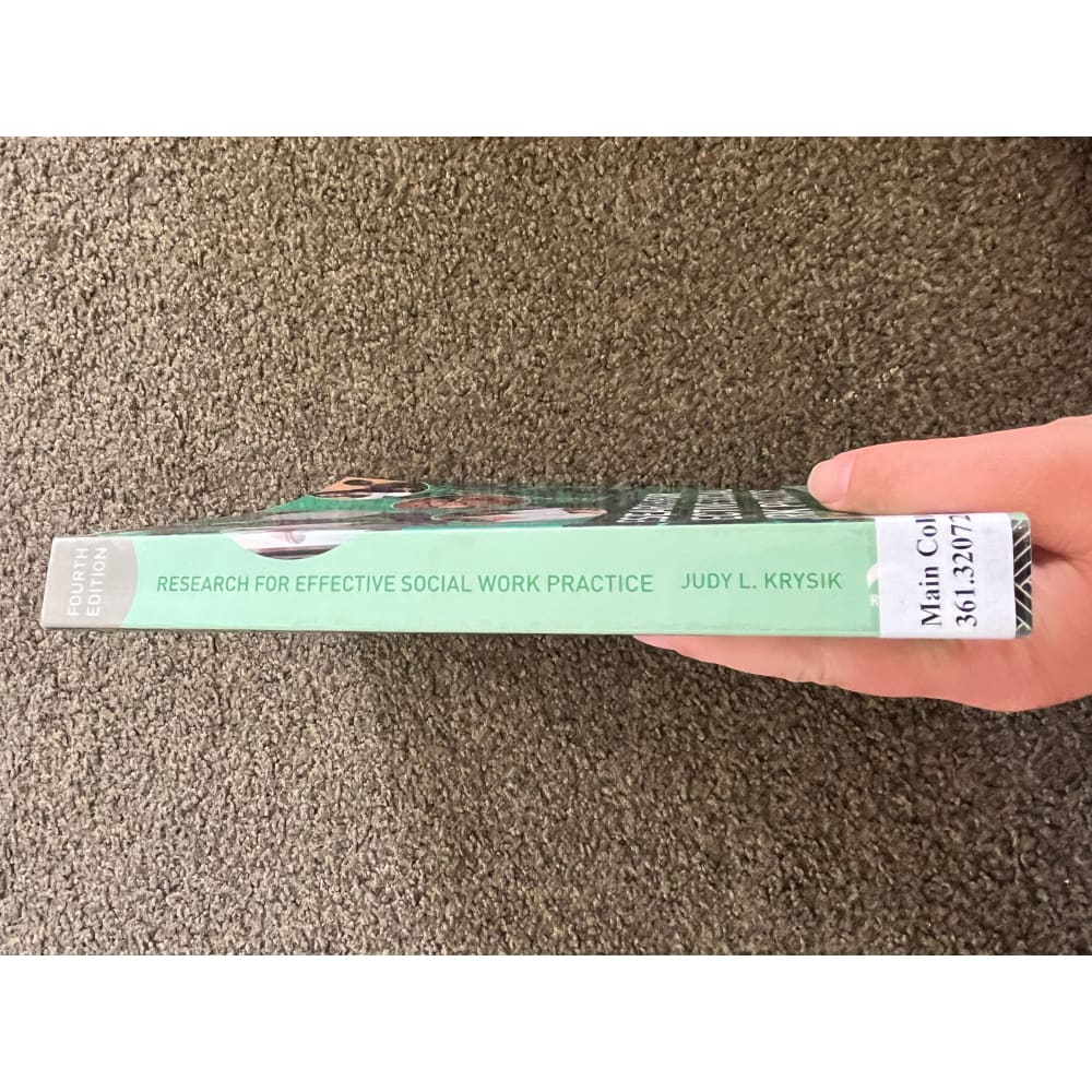 Research for effective social work practice by judy l. Krysik - books condition: used printed media