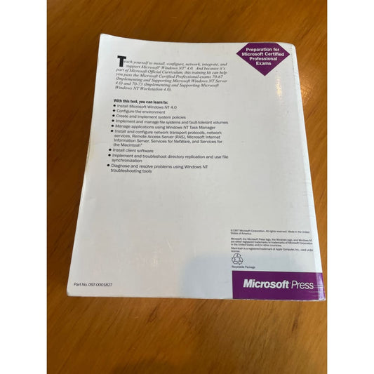 Microsoft windows nt technical support - print books book - condition: used - technology printed media