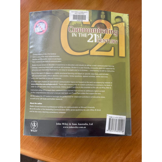 Communicating in the 21st century - print books book - communication - condition: used - non-fiction printed media