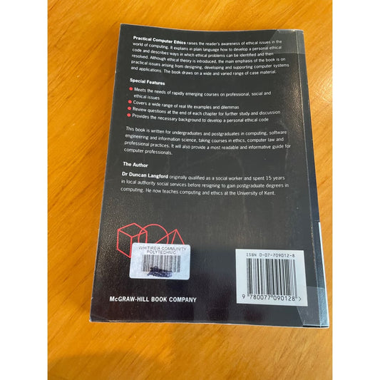 Practical computer ethics - print books book - condition: used - technology printed media