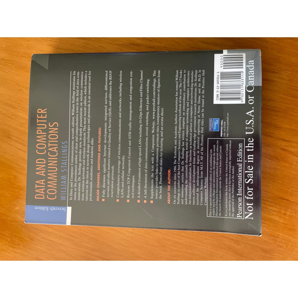 Data and computer communications - william stallings - print books book - condition: used - networking - technology