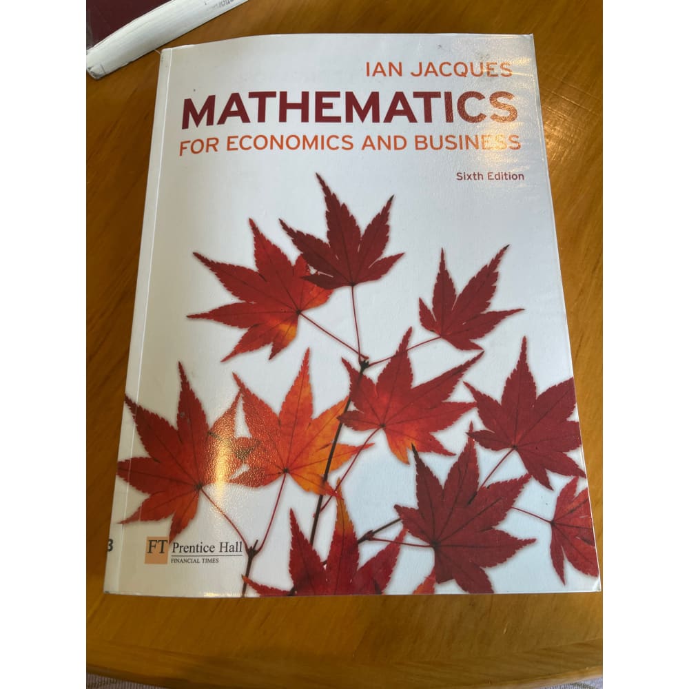 Mathematics for economics and business - print books book - condition: used - economics - mathematics printed media