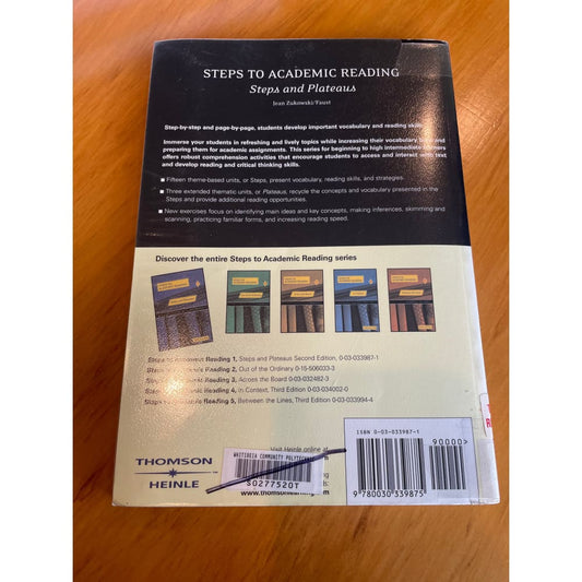 Steps to academic reading - print books book - condition: used - education printed media