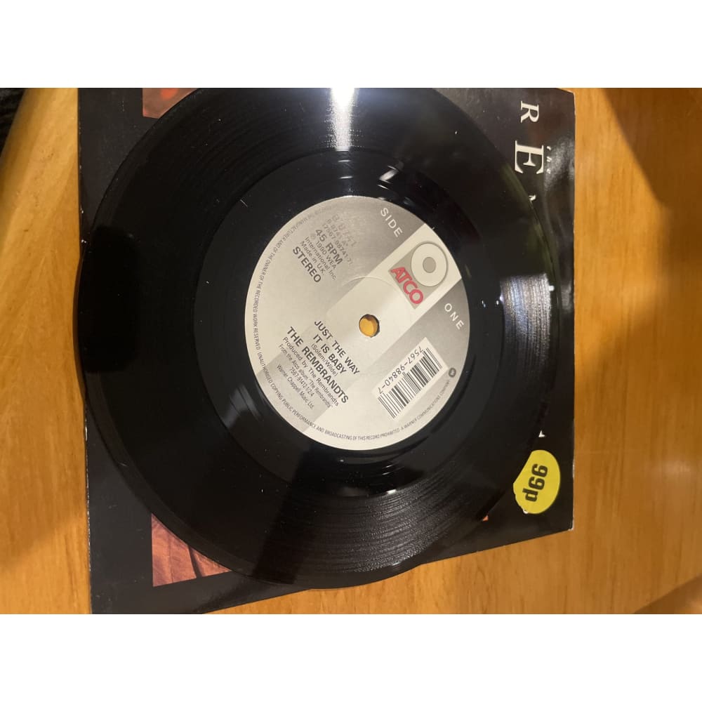 The rembrandts - just the way it is baby 7” vinyl single - print books book - condition: used - music - vinyl printed
