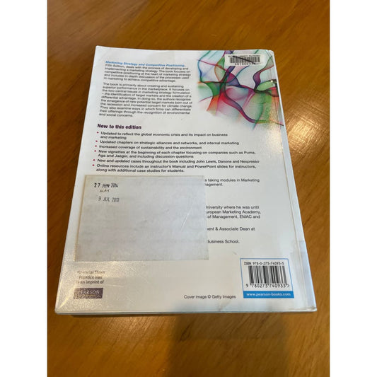 Marketing strategy & competitive positioning - print books book - business - condition: used - marketing printed media