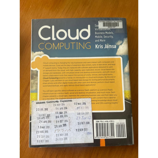 Cloud computing - kris jamsa - print books book - condition: used - non-fiction - technology printed media
