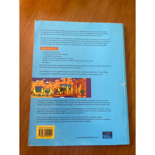 The business of writing - written communication skills for business students - print books book - condition: used