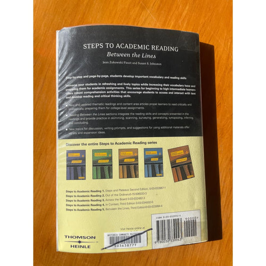 Steps to acedamic reading - between the lines - print books book - condition: used - education printed media
