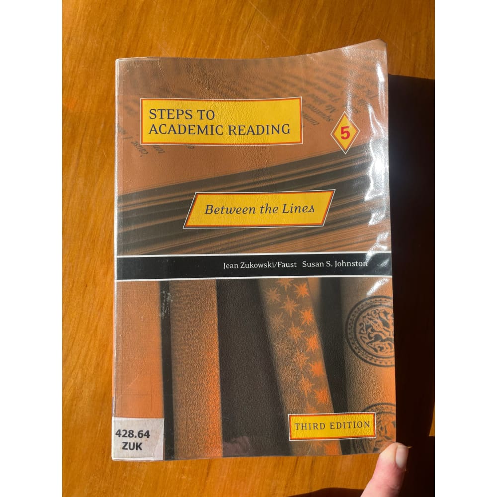 Steps to acedamic reading - between the lines - print books book - condition: used - education printed media
