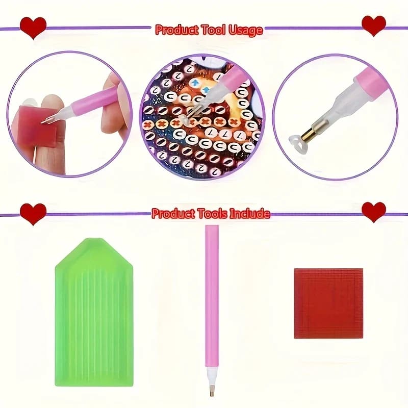 20x20cm vibrant flower & bird diamond art kit - drawing & painting kits crafts