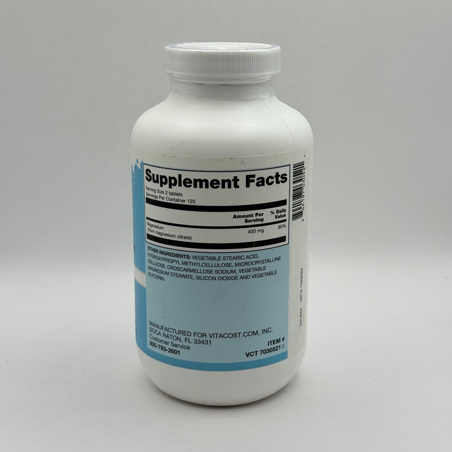 Vitacost magnesium citrate - 240 tablets - minerals health and wellness