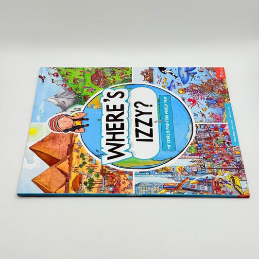 Where’s izzy? My search-and-find world trip | personalised adventure book | lost freight | great condition - print