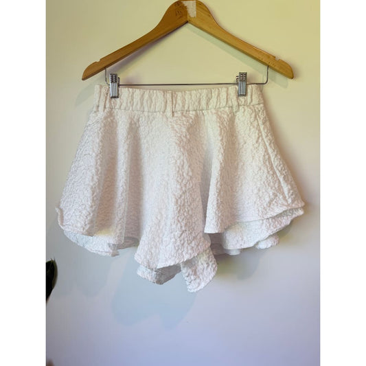 Shein size l jacquard two layer hem shorts - shorts bottom women’s apparel