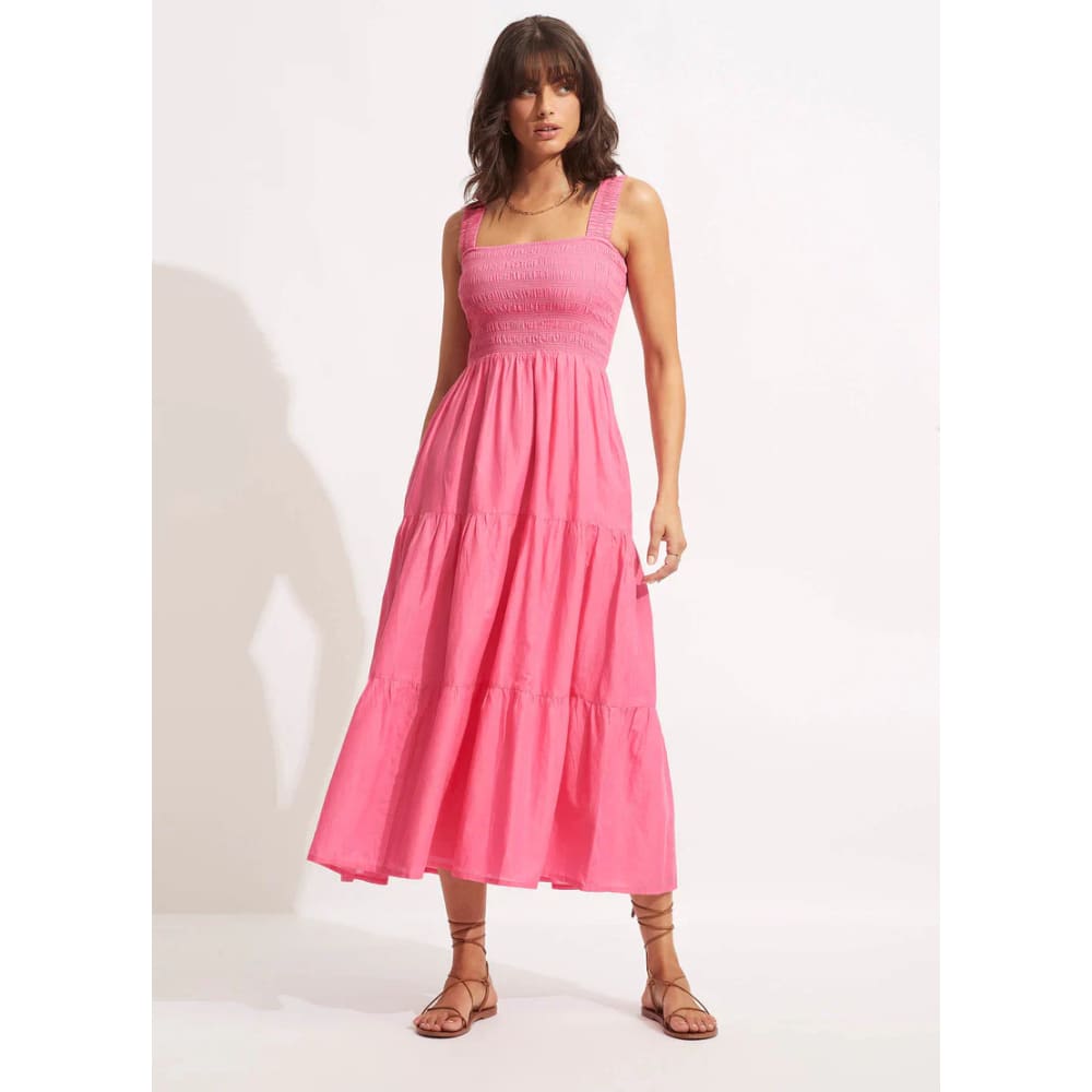 Seafolly size m faithful midi pink - dresses top womenās apparel