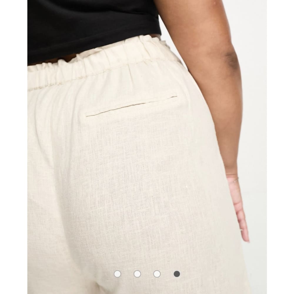 Only curve size eu46 / 18 linen shorts in cream - 18 - shorts bottom - clothing & fashion - shorts womenâs apparel