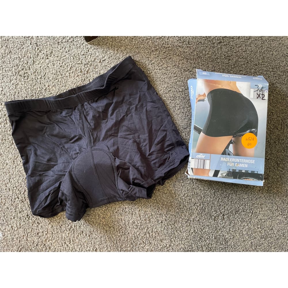 Crane radlerunterhose fur damen padded cycling under pants size 36/38 - thongs sports women’s apparel