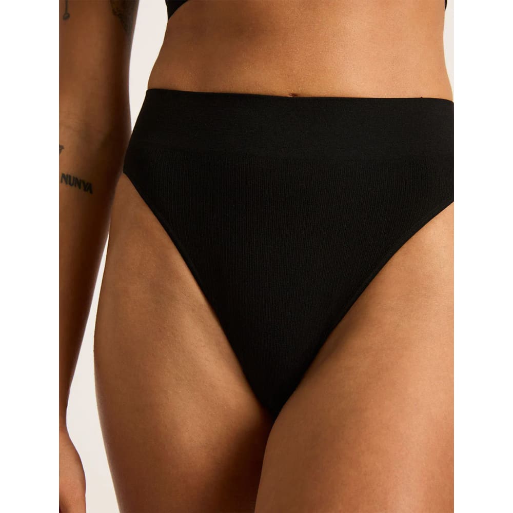 Boody size s lyolyte® ribbed high leg brief black - briefs special categories women’s apparel