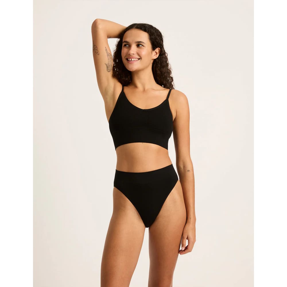 Boody size s lyolyte® ribbed high leg brief black - briefs special categories women’s apparel