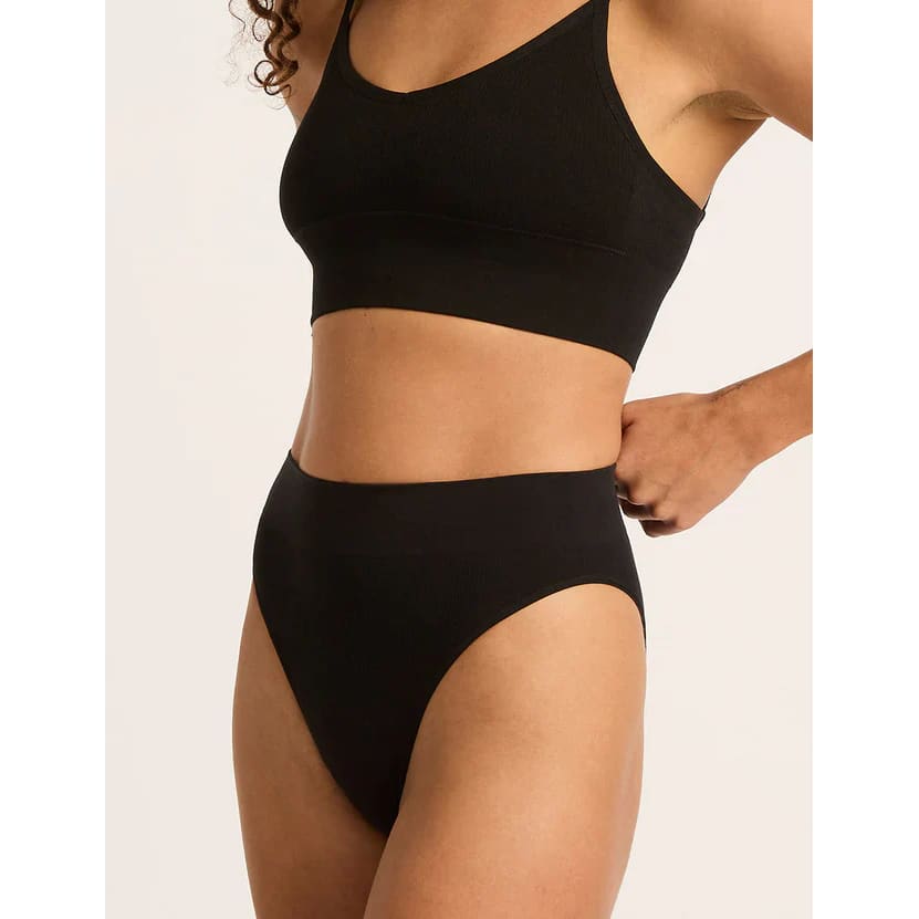 Boody size s lyolyte® ribbed high leg brief black - briefs special categories women’s apparel