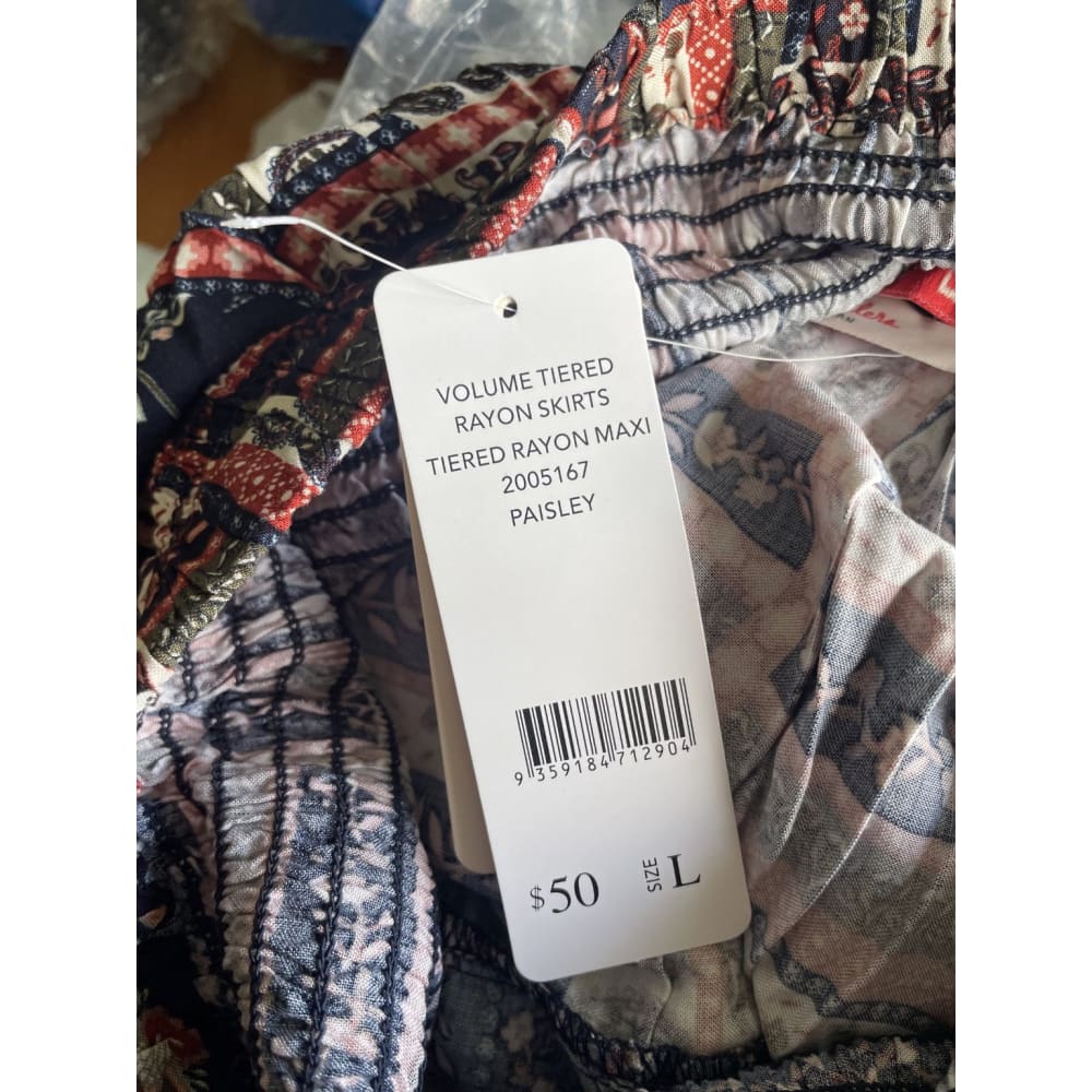 Bnwt millers size l volume tiered rayon skirt - l/14 - skirts bottom - clothing & fashion - skirt - skirts womenâs