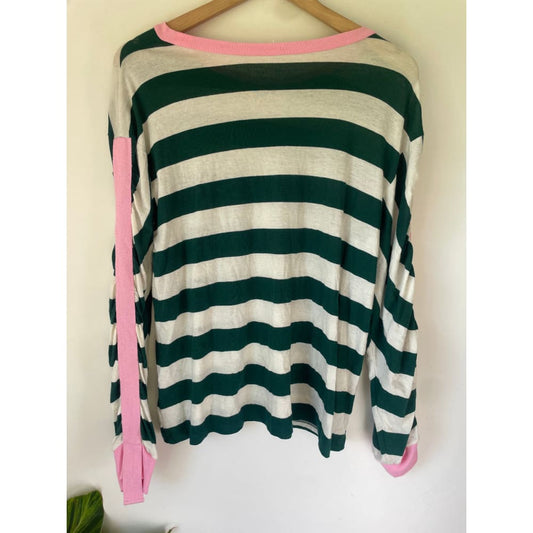 Brand New Women’s Striped Cotton/Modal Top – Cut-Label, Size 6, Unbranded Clearance