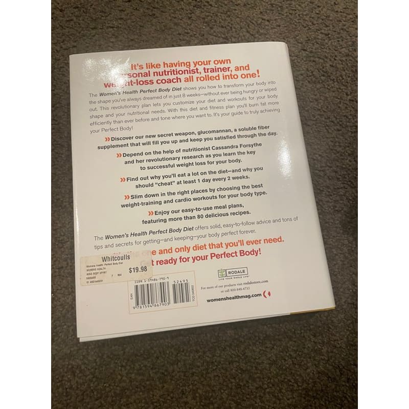 Women’s health perfect body diet | hardcover with jacket – excellent condition - print books book - condition: used