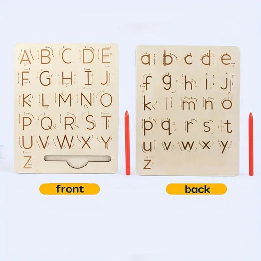 Wooden alphabet tracing board – double-sided learning toy for kids – brand new - educational toys educational - toys