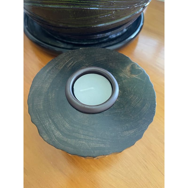 Enamorata carved wooden tealight holder - candle holders candle holders - candles & holders - home & living